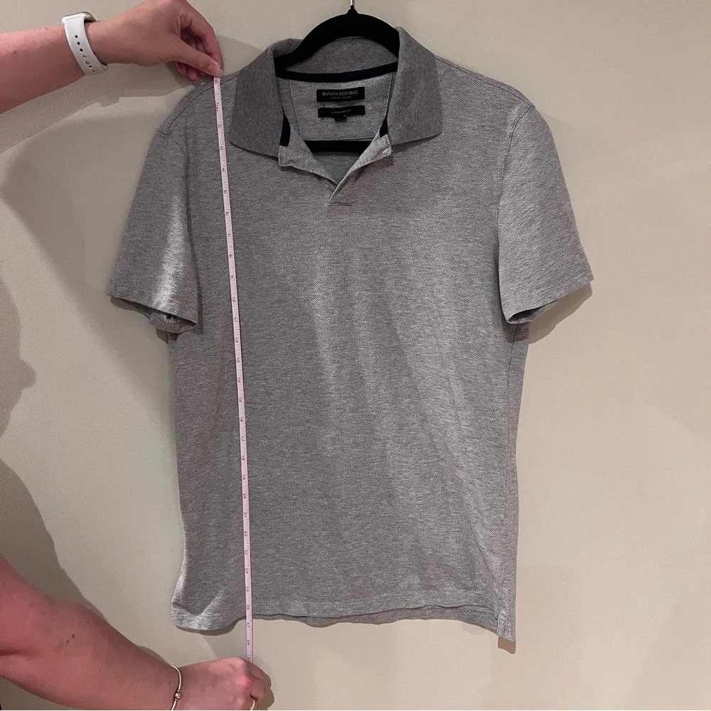 Banana Republic Gray Standard Fit Polo